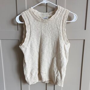 JCREW Ecru Textured Knit Sweater